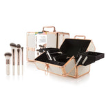 Luxe Pro Makeup Case and 4 Piece Brush Collection Gift Set
